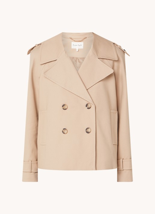 Phase Eight Lola double-breasted trenchcoat met steekzakken - voorkant 2 camel