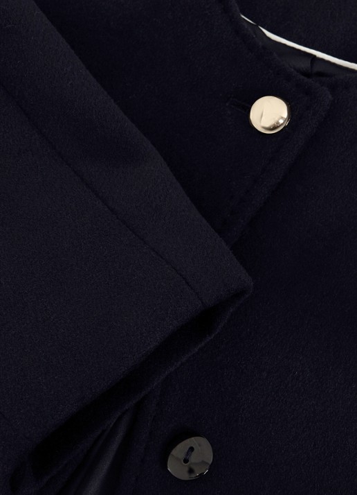 Phase Eight Loretta mantel in wolblend met steekzakken - detail 8 blauw