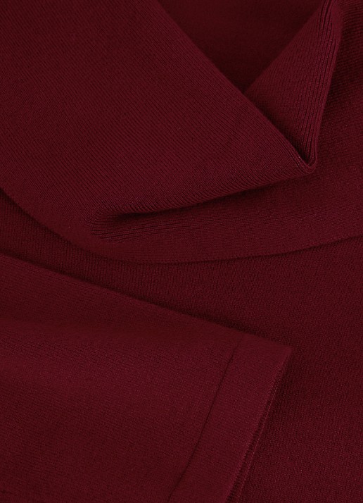 Phase Eight Lottie fijngebreide top met watervalhals - detail 5 bordeauxrood