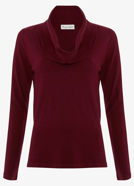 Phase Eight Lottie fijngebreide top met watervalhals