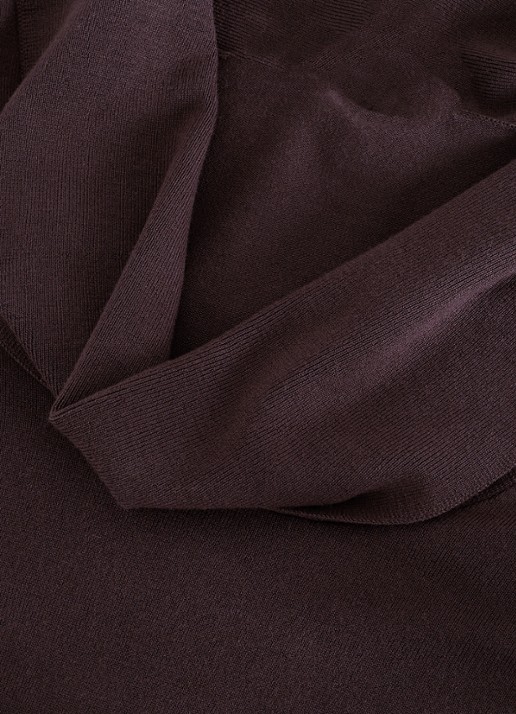Phase Eight Lottie fijngebreide trui met gedrapeerde col - detail 4 bruin