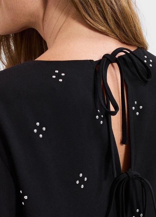 Phase Eight Lucia mini jurk met strass - detail 5 zwart