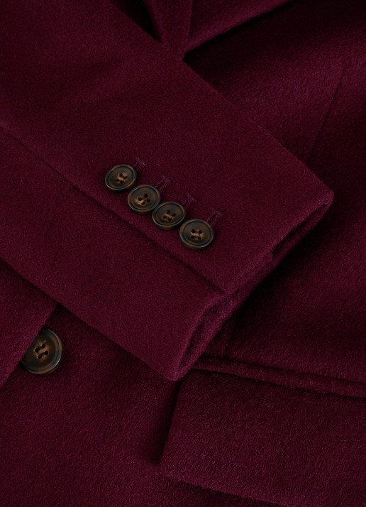 Phase Eight Lydia jas in wolblend met klepzakken - detail 5 bordeauxrood