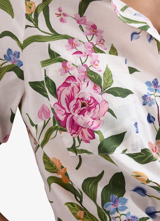 Phase Eight Maddelena blouse met bloemenprint - detail 6 ivoor