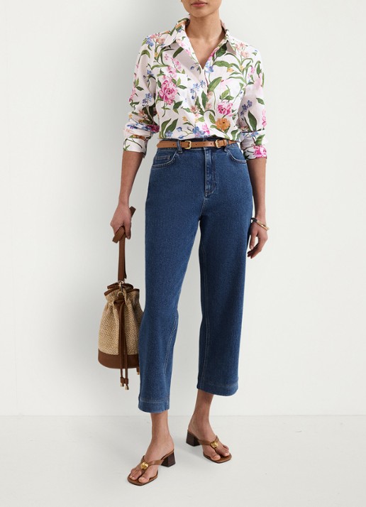 Phase Eight Maddelena blouse met bloemenprint - voorkant 3 ivoor
