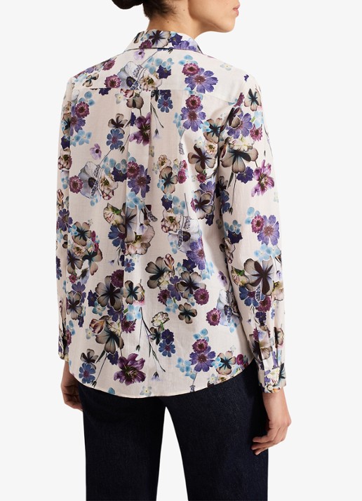 Phase Eight Maddelena blouse met print - achterkant lichtroze