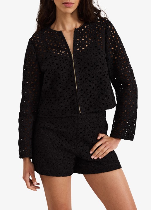 Phase Eight Maeva vest met opengewerkt dessin