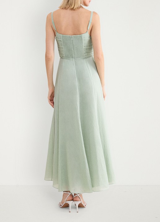 Phase Eight Marcie Green maxi jurk met plooien  Lindegroen  de Bijenkorf