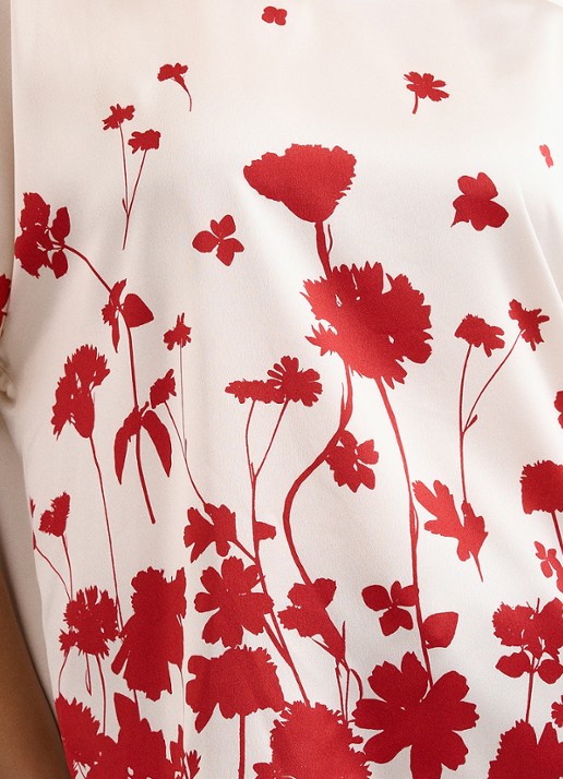 Phase Eight Marion top met bloemenprint - detail 3 ivoor