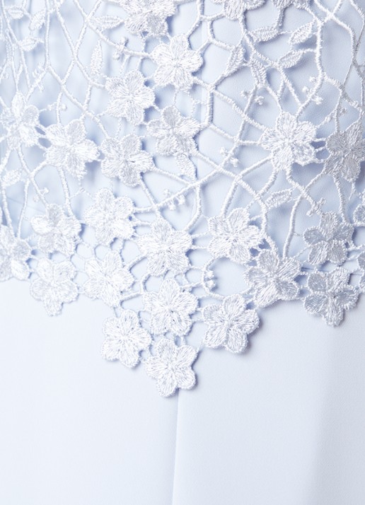 Phase Eight Mariposa jumpsuit met bolero van kant - detail 6 lichtblauw