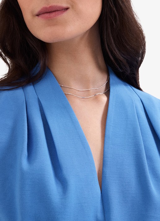 Phase Eight Marta  loose fit jumpsuit met strikceintuur - detail 3 lichtblauw