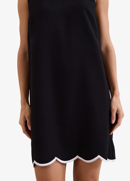 Phase Eight Marta mini jurk met ronde hals - detail 3 zwart