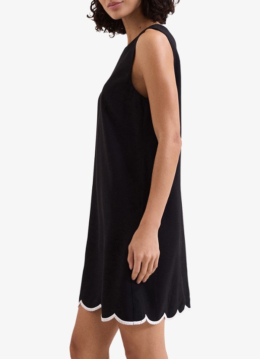 Phase Eight Marta mini jurk met ronde hals - detail 4 zwart