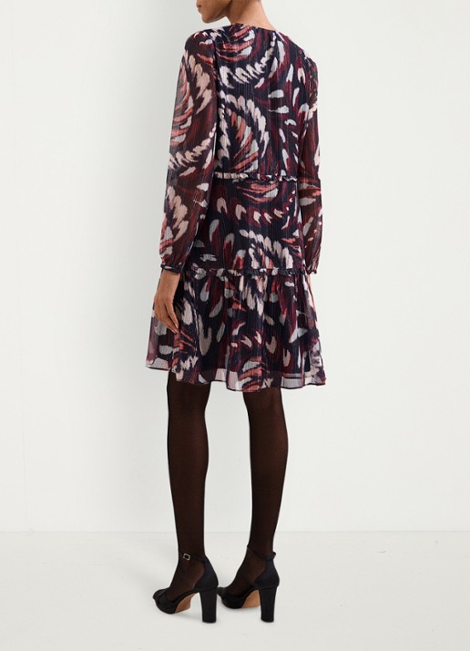 Phase Eight Martyna mini jurk met grafische print - achterkant rood