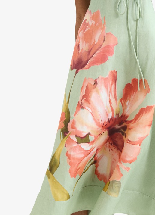 Phase Eight Matilda jurk met bloemenprint - detail 5 groen