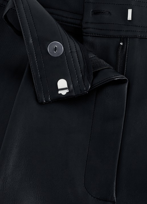 Phase Eight Mia korte broek van imitatieleer - detail 8 zwart