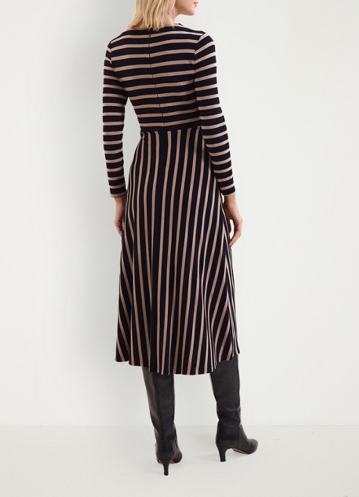 Phase Eight Mia midi jurk met grafische print - achterkant multicolor