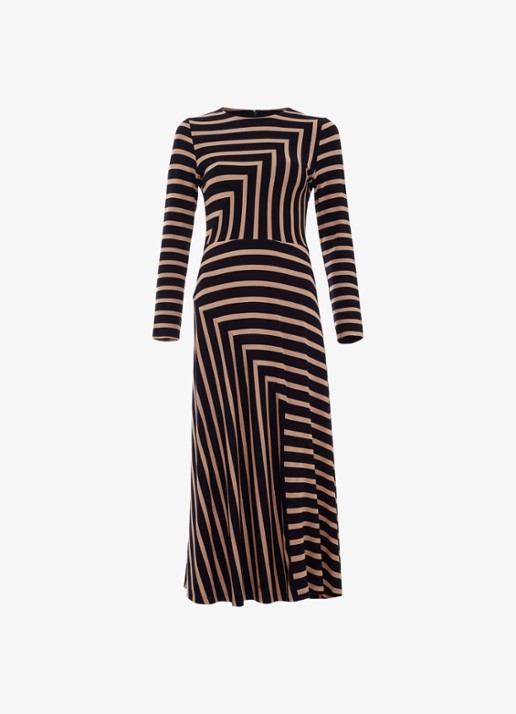 Phase Eight Mia midi jurk met grafische print - voorkant 2 multicolor