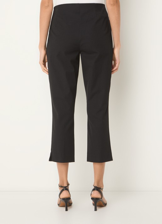 Phase Eight Miah high waist tapered fit cropped pantalon met persplooi - achterkant zwart