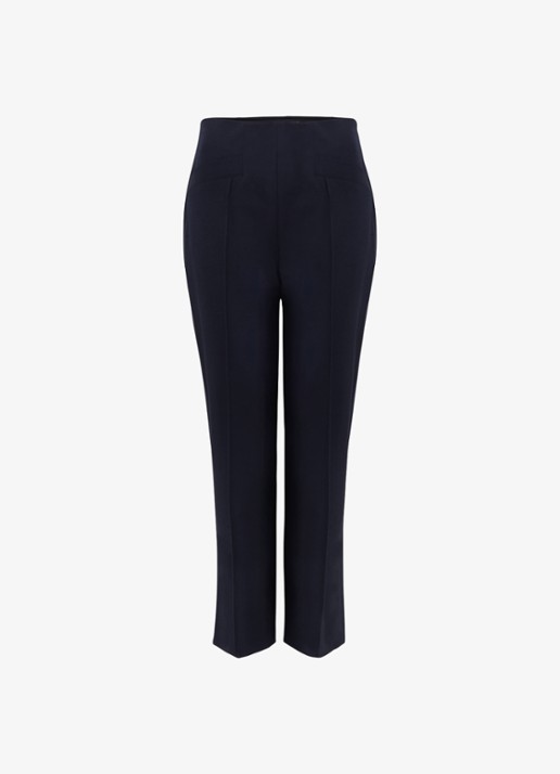 Phase Eight Miah slim fit pantalon met paspelzakken - voorkant navy