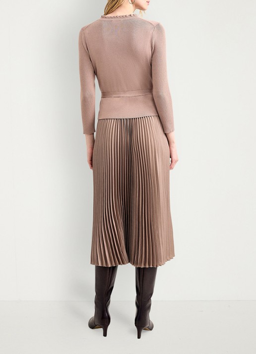 Phase Eight Midi jurk met plooien - achterkant 6 oudroze