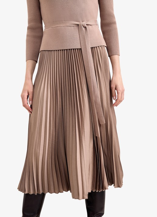 Phase Eight Midi jurk met plooien - detail 5 oudroze