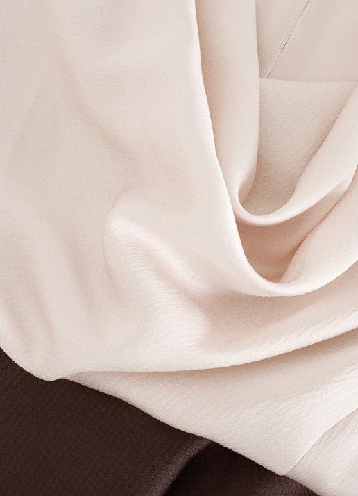 Phase Eight Midi jurk met watervalhals - detail 5 creme
