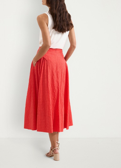 Phase Eight Midi rok met steekzakken - achterkant 6 rood