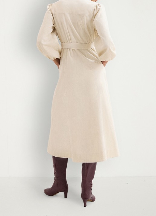 Phase Eight Midi tuniek jurk met strikceintuur - achterkant 3 beige