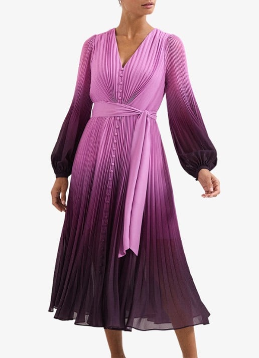 Phase Eight Mira midi jurk met dip-dye dessin