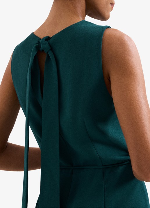 Phase Eight Monique loose fit jumpsuit met waterval hals - detail 5 zeegroen