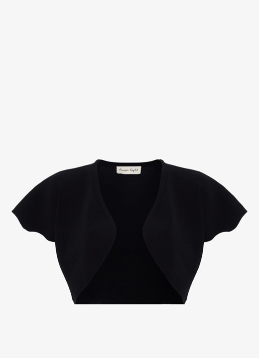 Phase Eight Myra bolero met vlindermouw  - voorkant 6 zwart