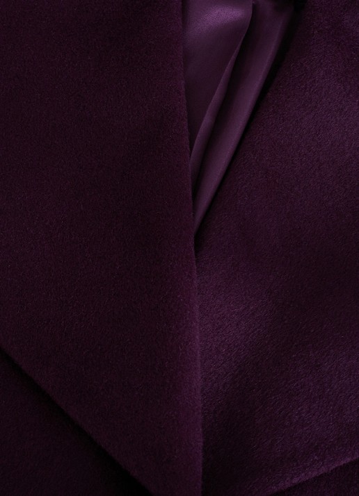 Phase Eight Nicci mantel in wolblend - detail 5 paars