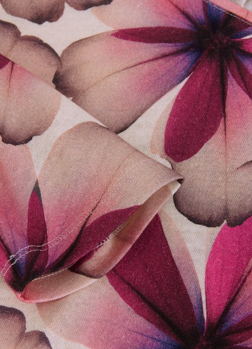 Phase Eight Nori top in linnenblend met bloemenprint - detail 7 roze