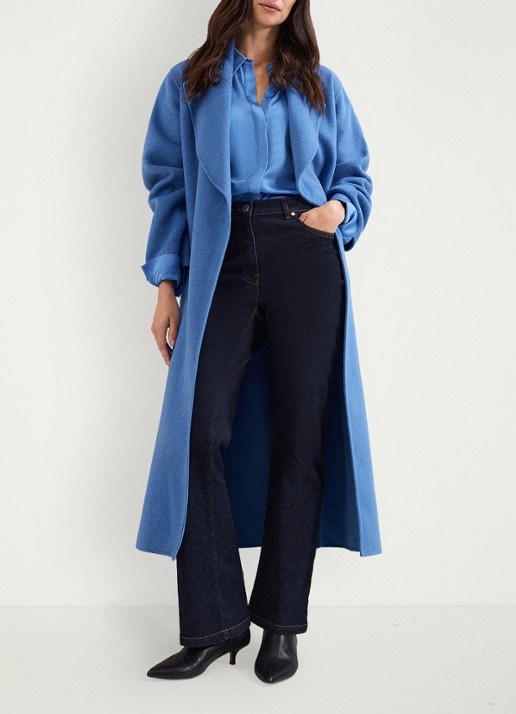 Phase Eight Novie blouse van satijn - detail 6 blauw