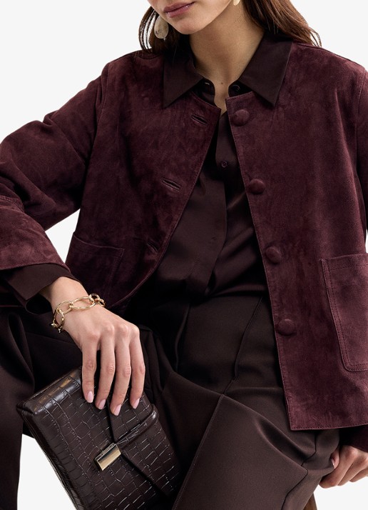 Phase Eight Novie Satin Shirt - detail 3 bruin
