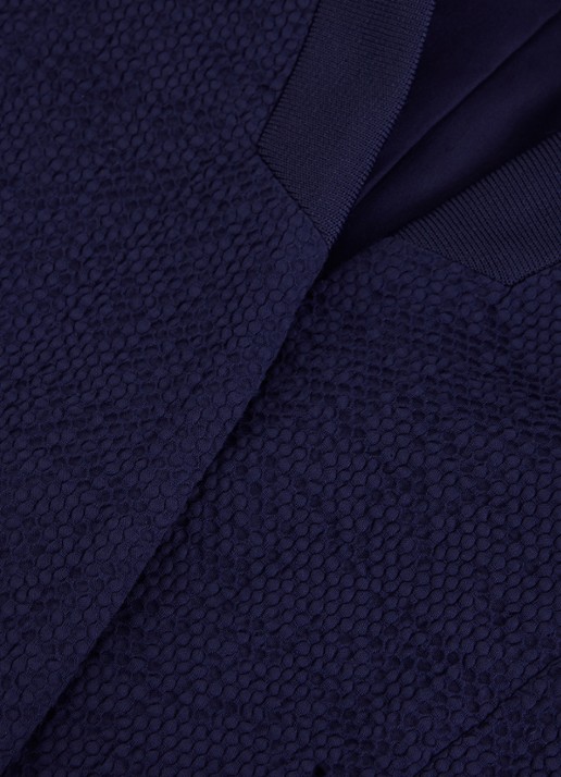 Phase Eight Olivia cropped blazer met structuur - detail 4 donkerblauw