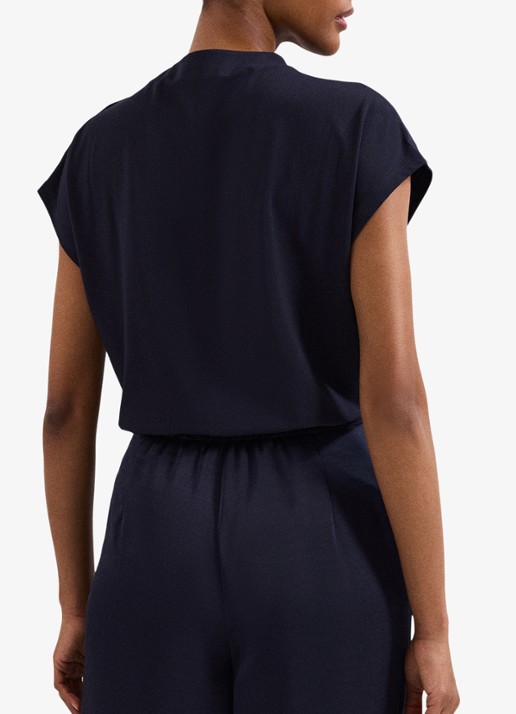 Phase Eight Paige top met gedrapeerd detail - achterkant 6 donkerblauw