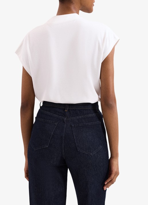 Phase Eight Paige top met gedrapeerd detail - achterkant 6 gebroken wit