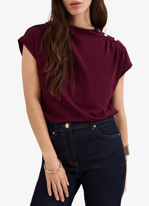 Phase Eight Paige top met gedrapeerd detail