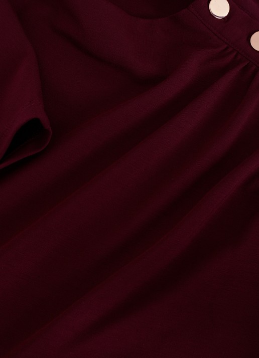 Phase Eight Paige top met gedrapeerd detail - detail 6 aubergine