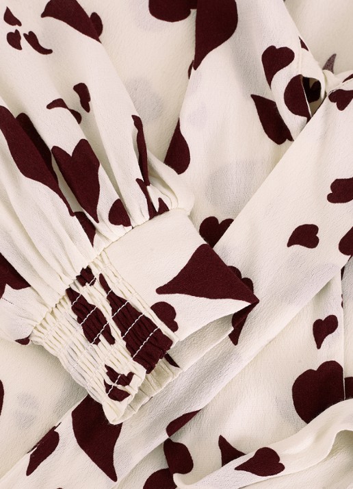 Phase Eight Paloma blouse met sjaalkraag en pofmouwen - detail 5 wit