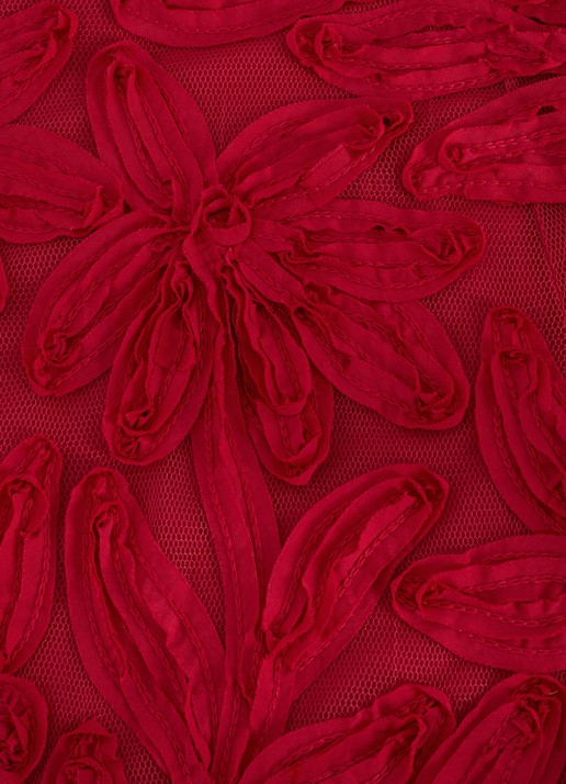 Phase Eight Paloma midi jurk met bloemborduring - detail 3 rood