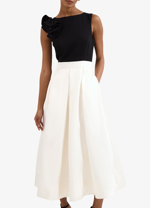 Phase Eight Perla midi jurk met steekzakken