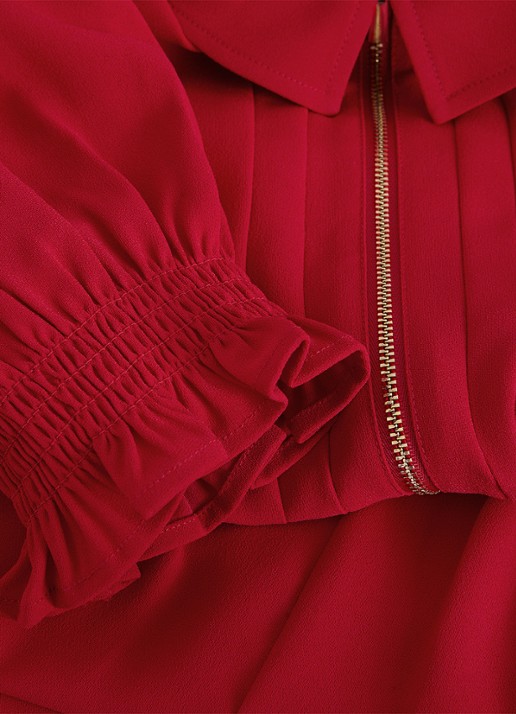 Phase Eight Petite Candice mini jurk met plooidetail - detail 5 rood