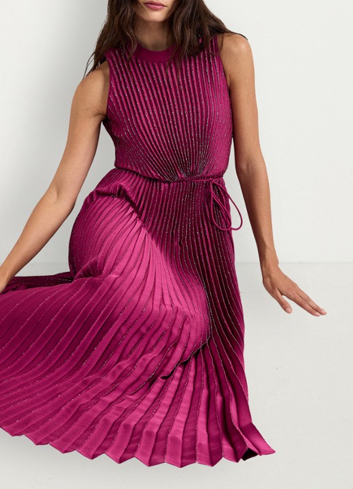 Phase Eight Petite Simara maxi jurk met strass en plooien - detail 2 fuchsia