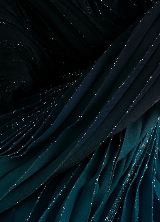 Phase Eight Petite Simara maxi jurk met strass en plooien - detail 7 donkerblauw