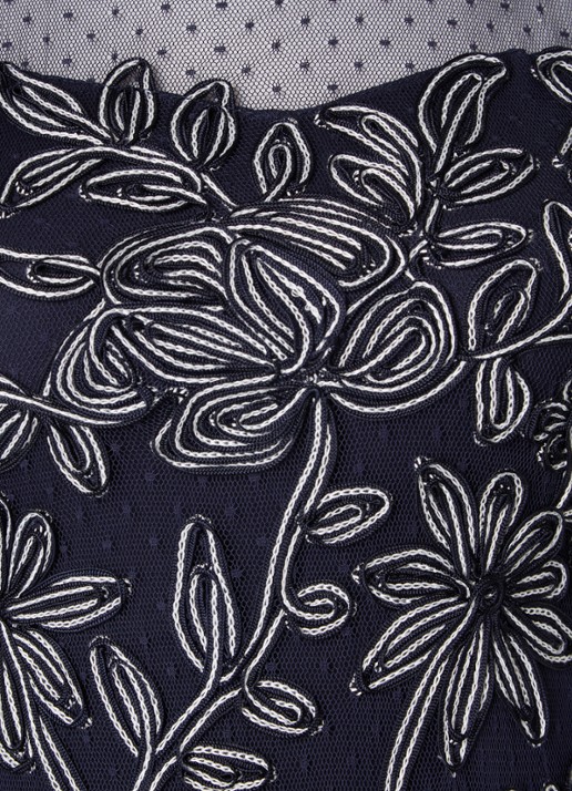 Phase Eight Petite Zila mini jurk met tapework  - detail 3 donkerblauw