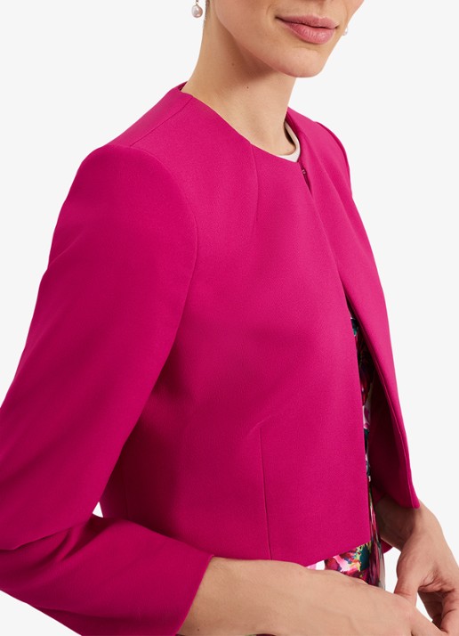 Phase Eight Phoebe bolero met structuur - detail 3 donkerroze
