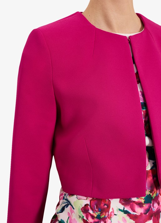 Phase Eight Phoebe bolero met structuur - detail 4 donkerroze